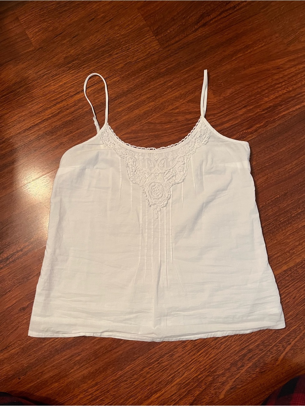 Reitmans White Lace-Trim Spaghetti Strap Cami
